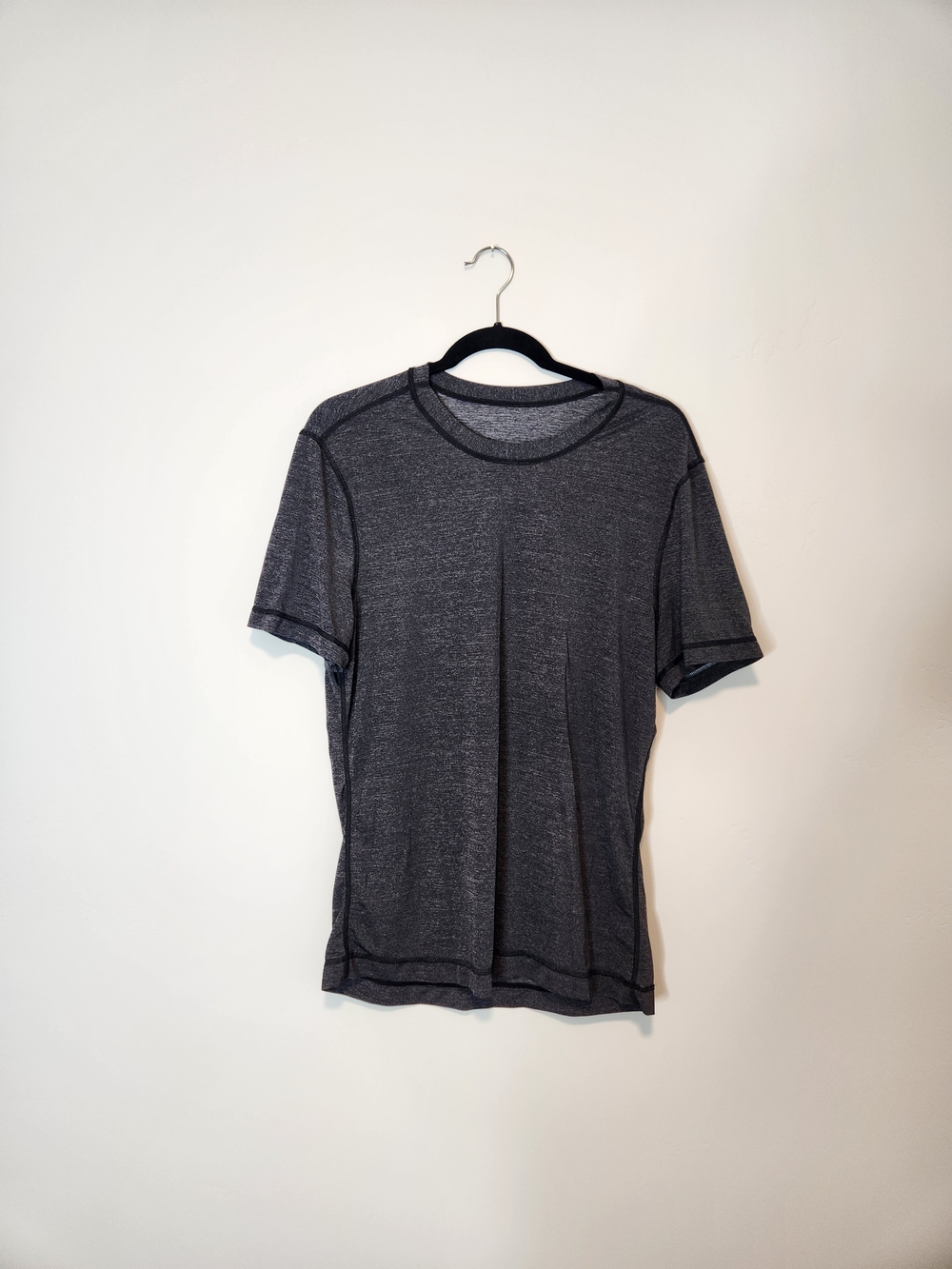 Lululemon Mens Reverse Sprint Short Sleeve In Heathered Black Size Medium - Picture 4 of 10